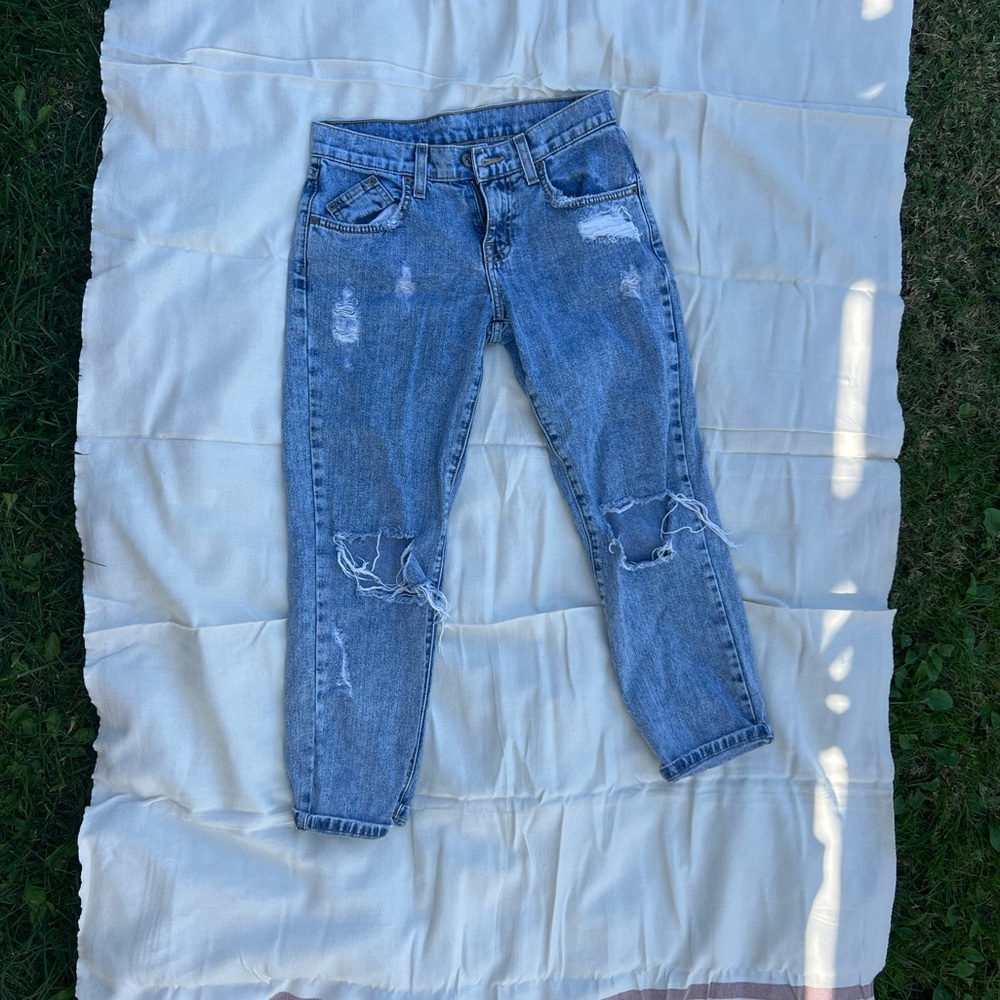Distressed Denim Bottoms